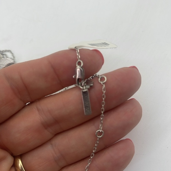 Johnny Was Dreamer Charm Necklace Silver  Bird Flowers Boho Spirit NWT - Picture 6 of 10